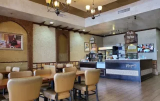 Full Dining room tables Chairs and the front counter