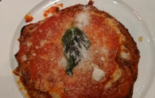 a plate of Eggplant Parm