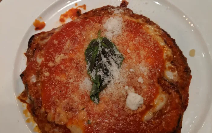 a plate of Eggplant Parm