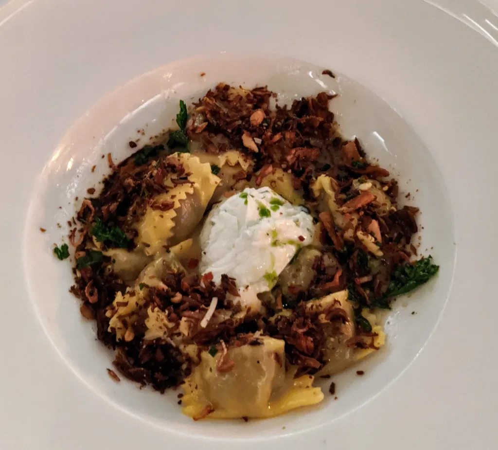 Short Rib Ravioli and Ricotta Cheese