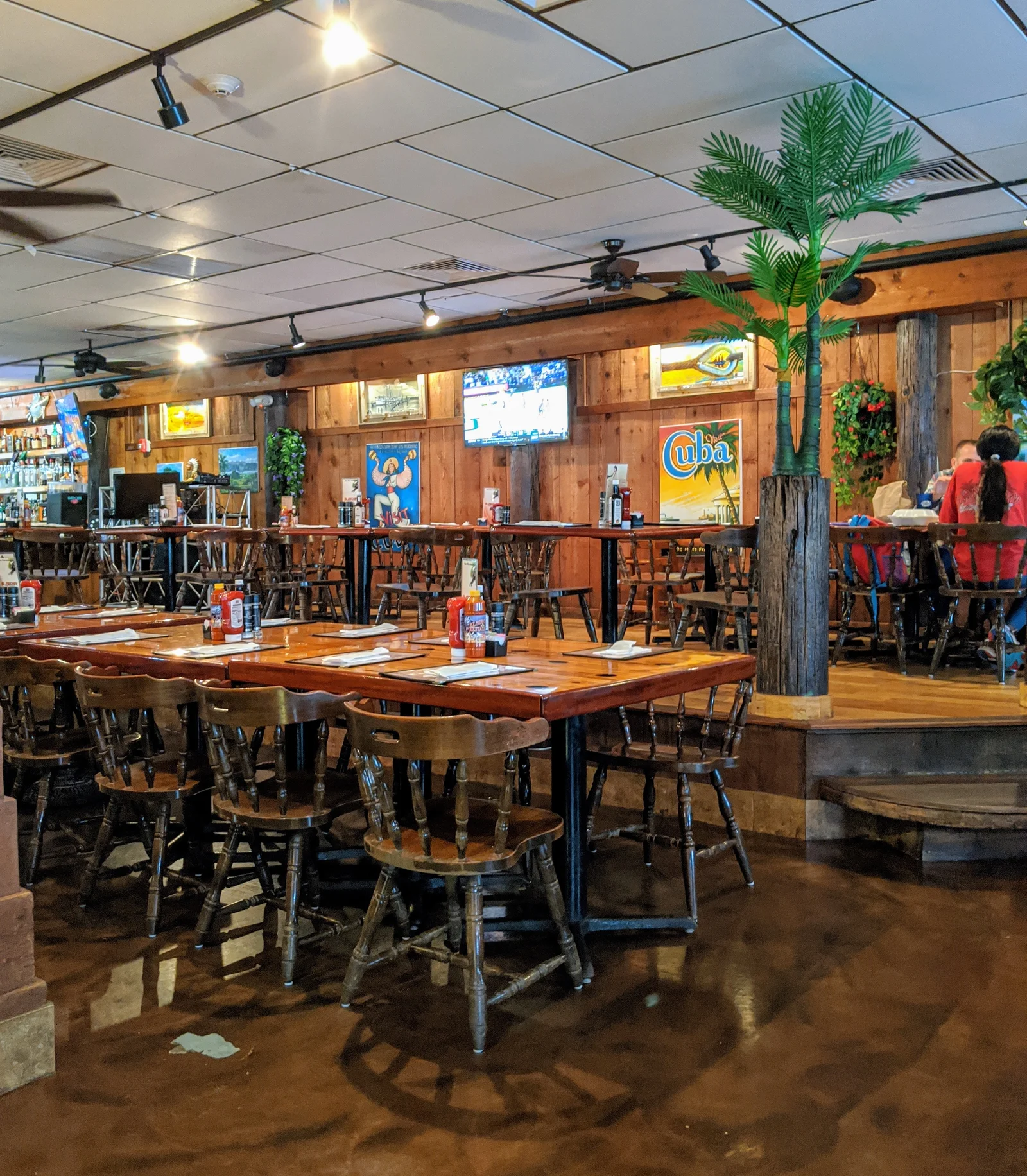 The dining room and stage area