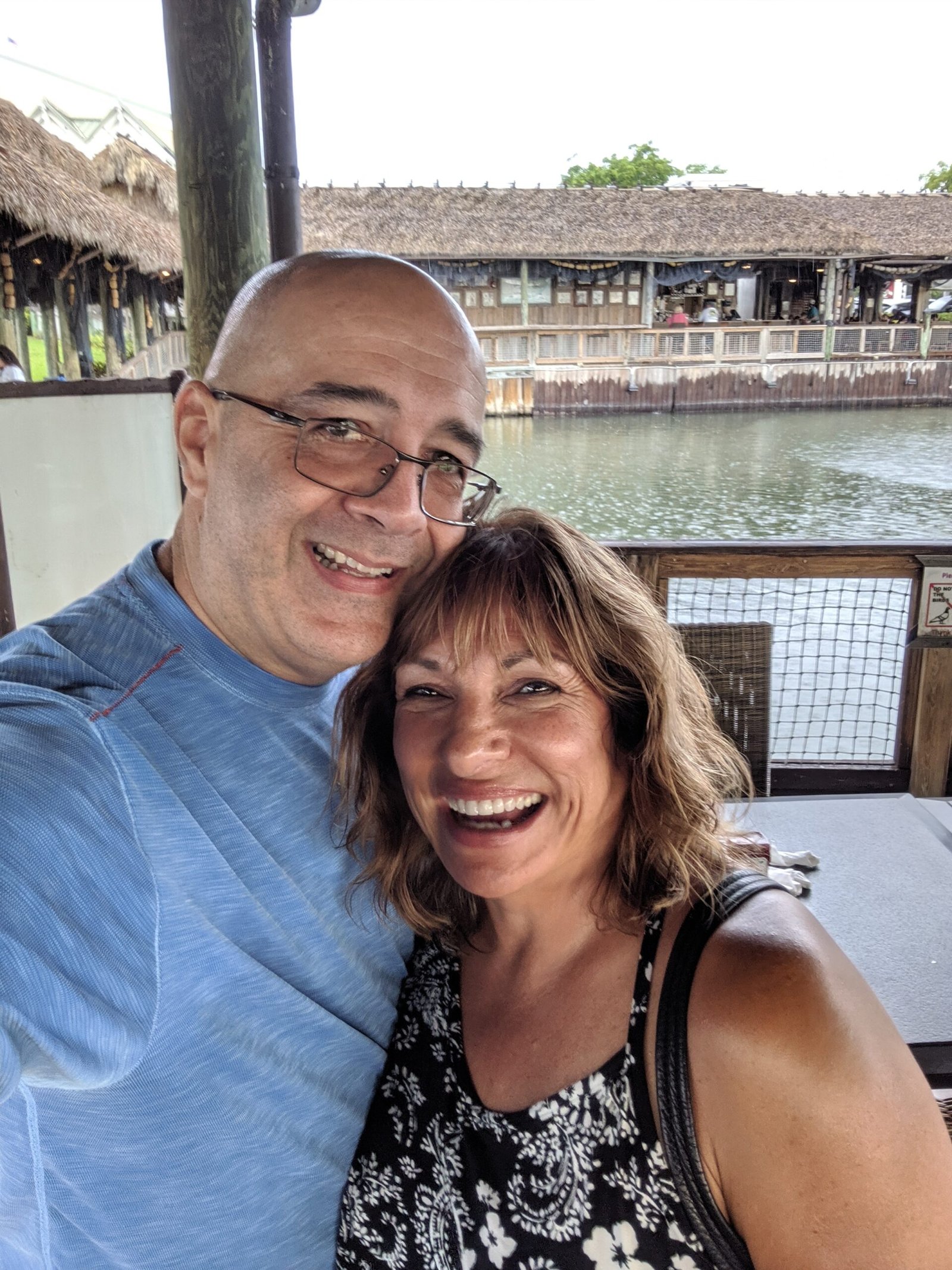 Dan and Doris by the Tarpon Pool