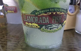 A Mojito Drink is a sweating cup