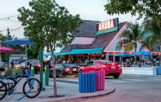 Street view of Aruba Beachside Cafe