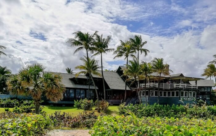 View of Seawatch Restaurant from the rear (beach)
