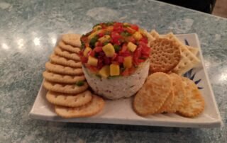 Fish dip and crackers