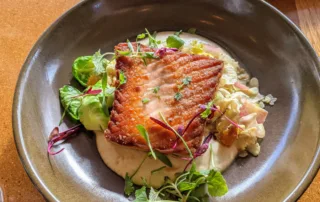 Faroe Island Salmon over potato puree