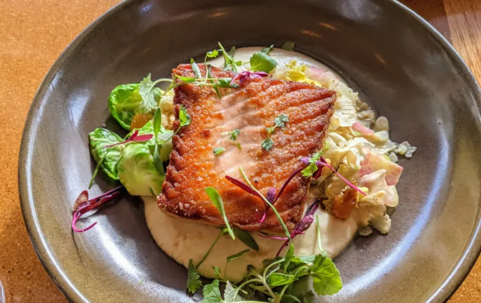 Faroe Island Salmon over potato puree