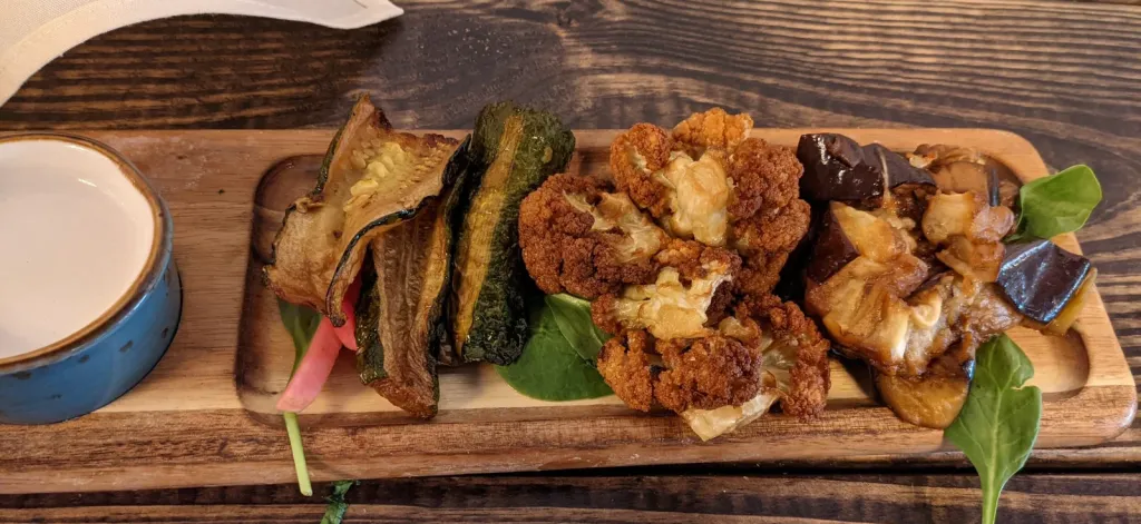 Roasted Vegetable served on a Board