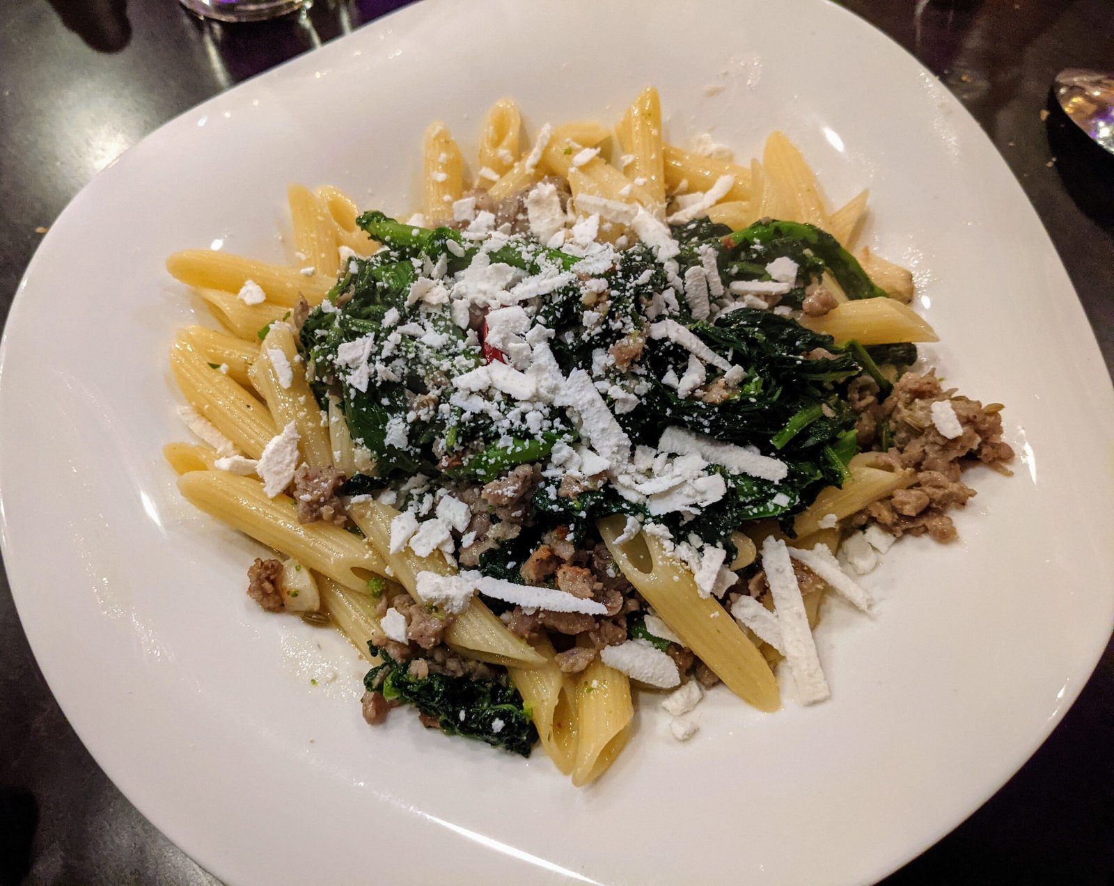 Pasta with brocoli rabe and sausage