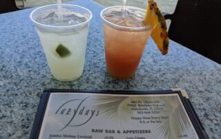 Drinks with ocean view
