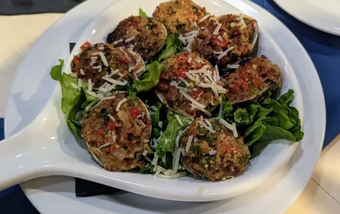 8 stuffed clams