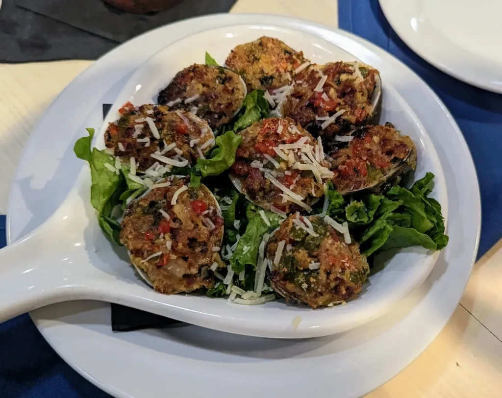 8 stuffed clams