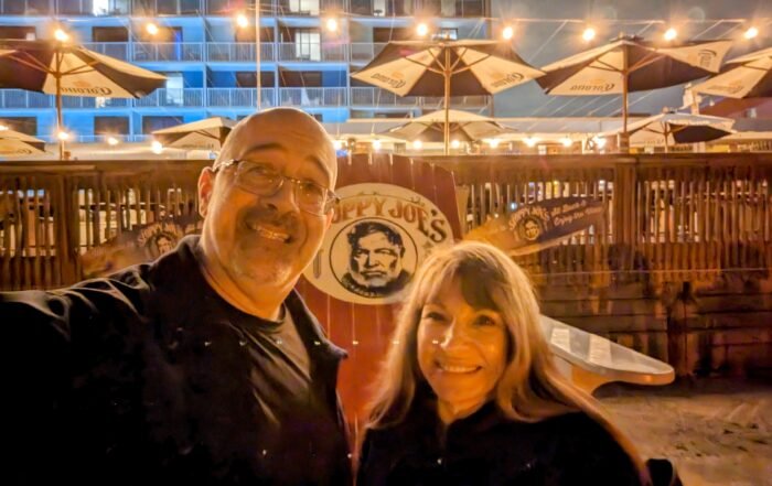 Dan & Doris in front of Sloppy Joe's sign