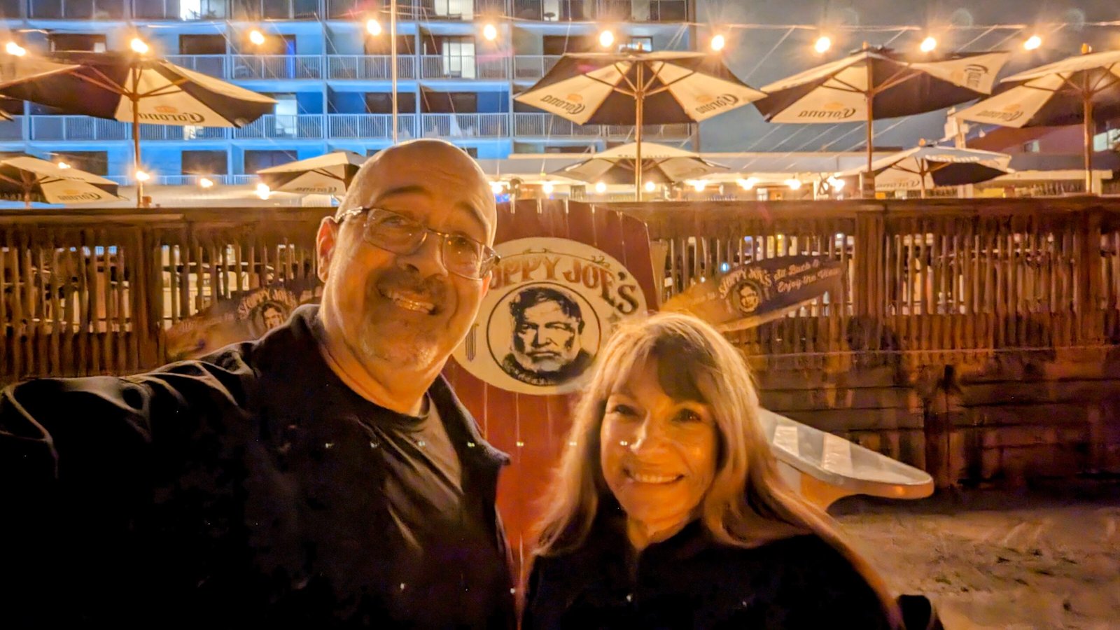 Dan & Doris in front of Sloppy Joe's sign