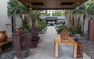 The entrance to the restaurant