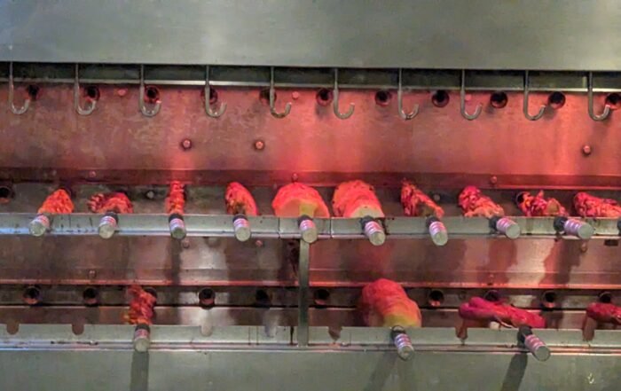 Meat cooking on Spindle