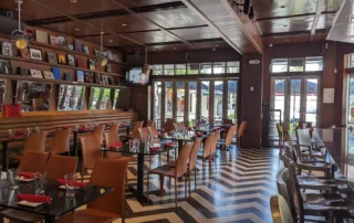 The lounge area of The Office Lounge in Delray Beach