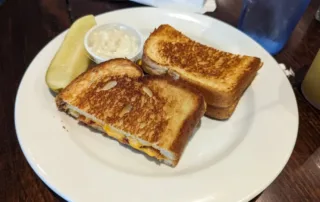 Toasted Grilled Cheese and Bacon Sandwich