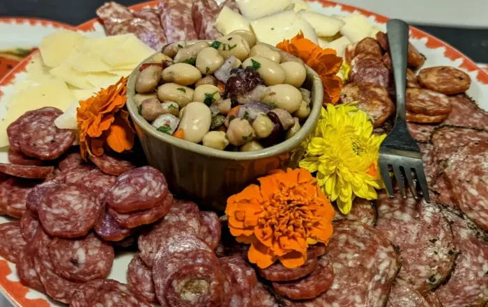 Cold antipasta, assorted cheeses and meats