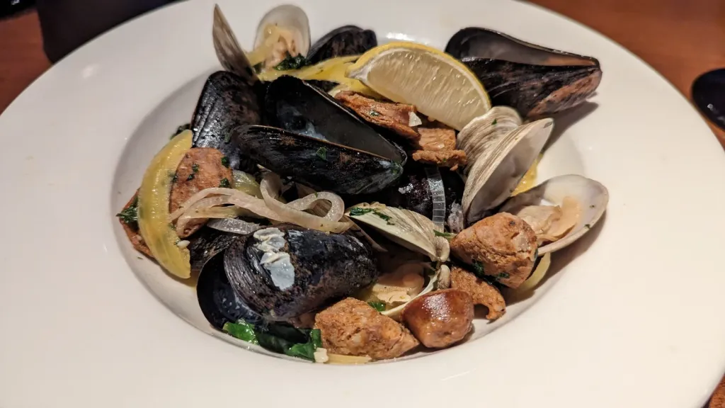 Mixed Clams and Mussels in a white wine sauce