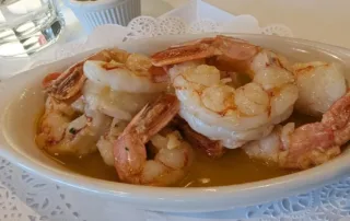 Broiled Jumbo Shrimp in a garlic sauce