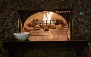 Stone over with loaves of bread deing baked