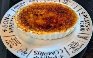 Crème Brûlée with a hard burnt sugar crust