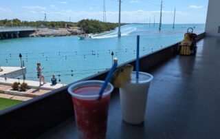 2 drinks overlooking the bay