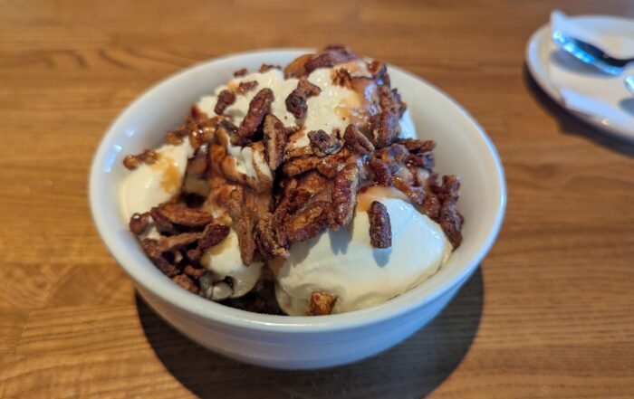 Triple Chocolate Turtle Brownie Sundae