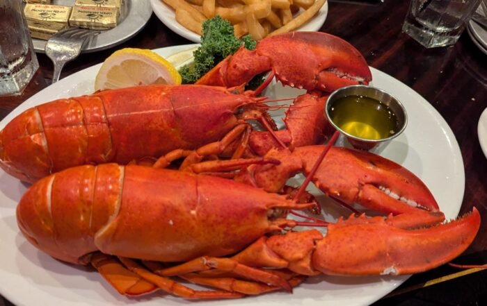 2 steamed Lobsters