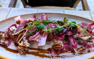 Endive Salad with goat cheese and Candied Walnuts