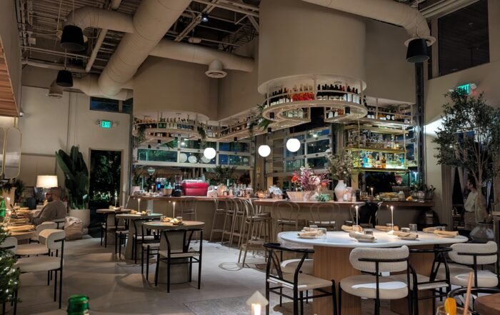 The lounge and bar area