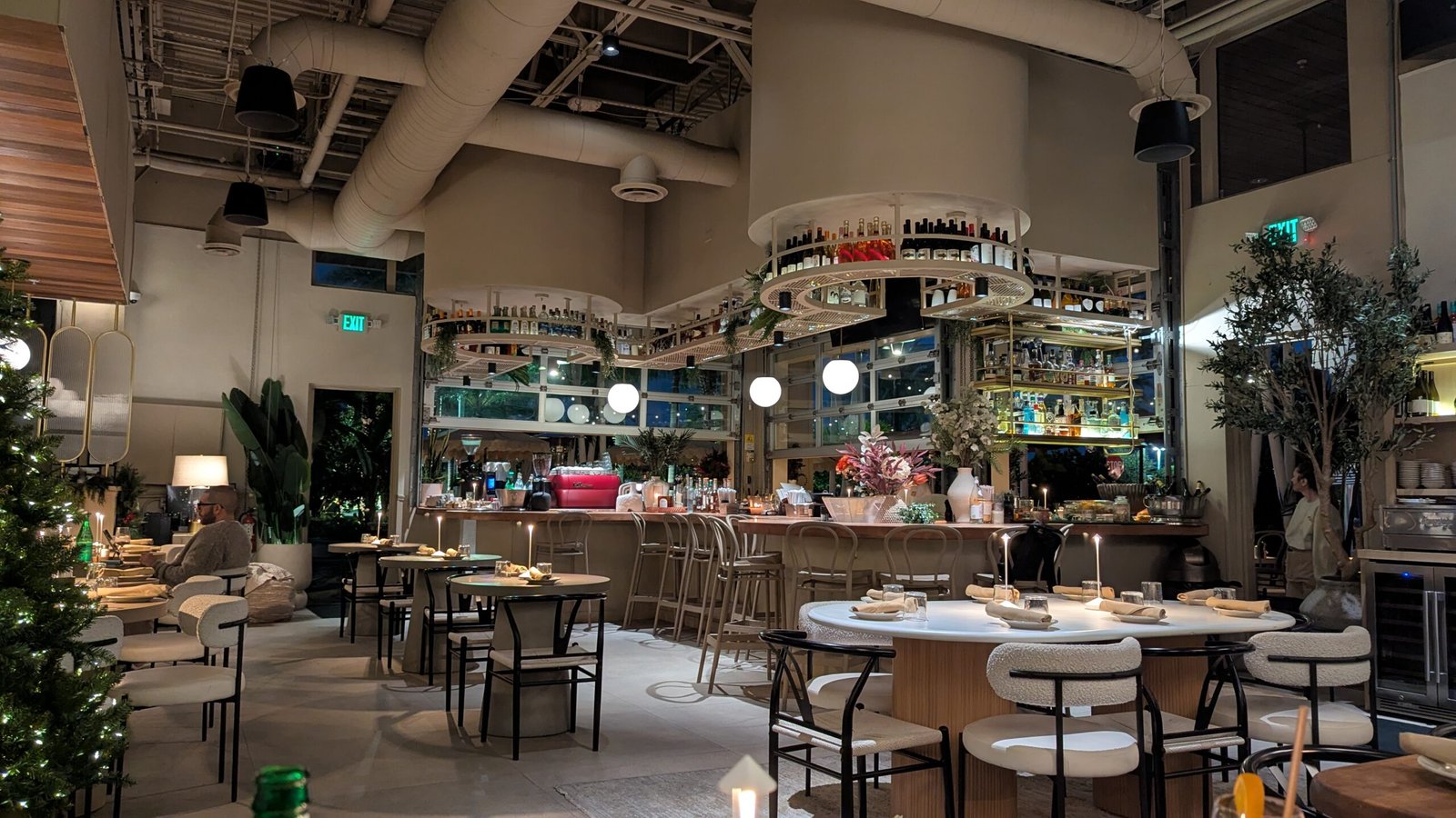 The lounge and bar area