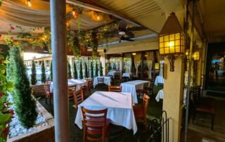 Outside Dining area at Cafe Vico