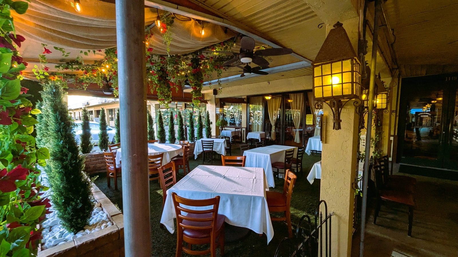 Outside Dining area at Cafe Vico