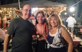 Dan, Regina, Doria on the farm