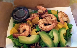 Grilled Shrimp and sliced Avacado
