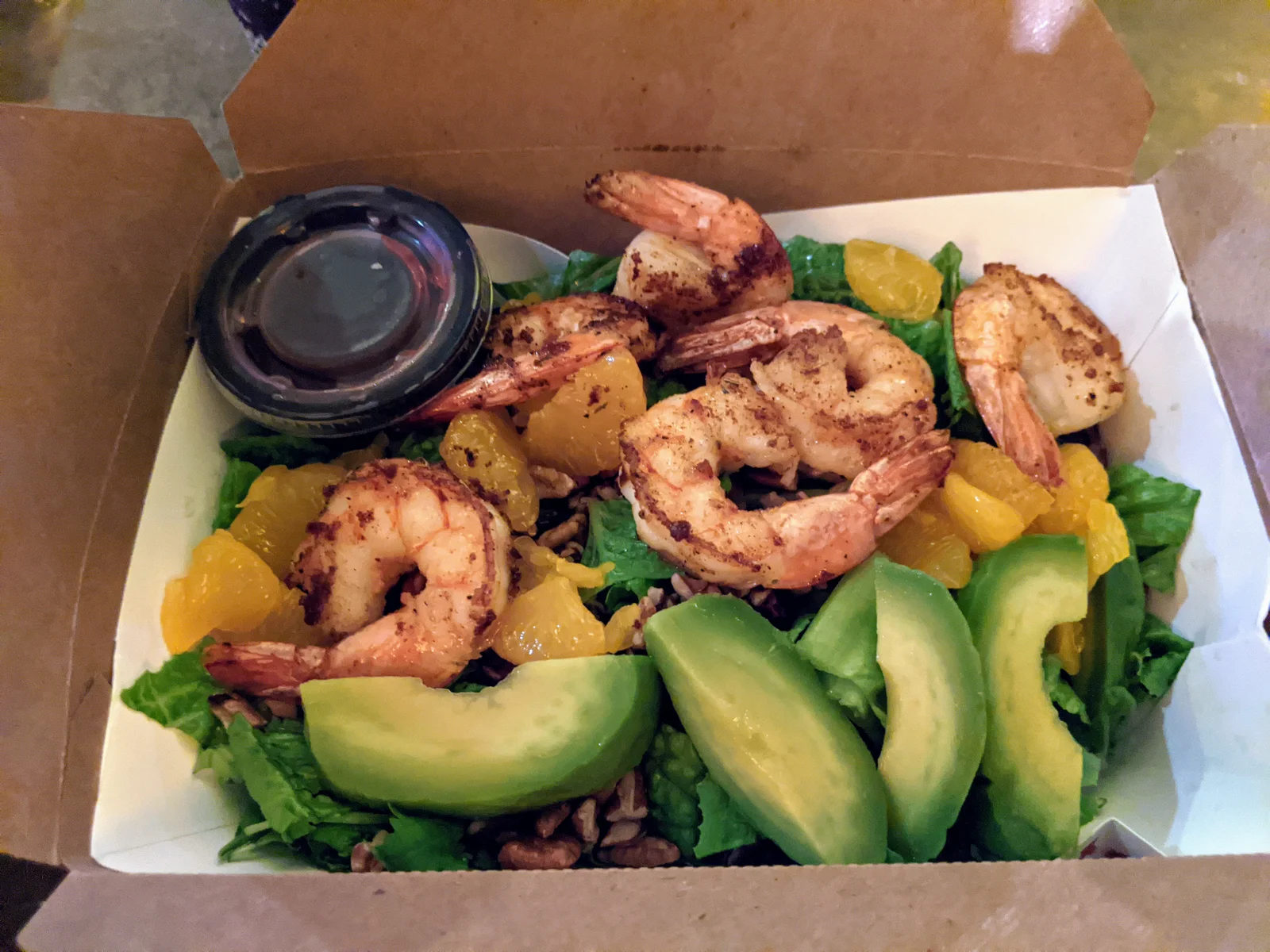 Grilled Shrimp and sliced Avacado