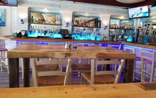 Fully stocked bar and lounge area