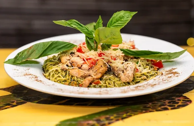 One of many dishes offered in kaya Rasta Pasta