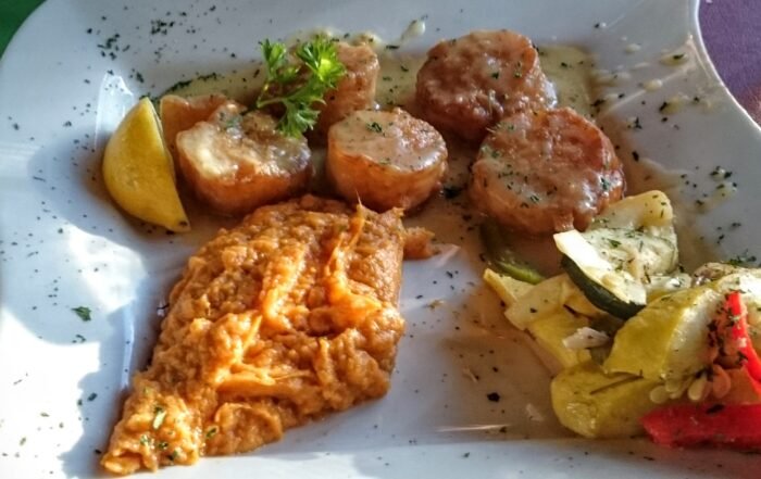 Scallops Johnny Style with Sweet Potato