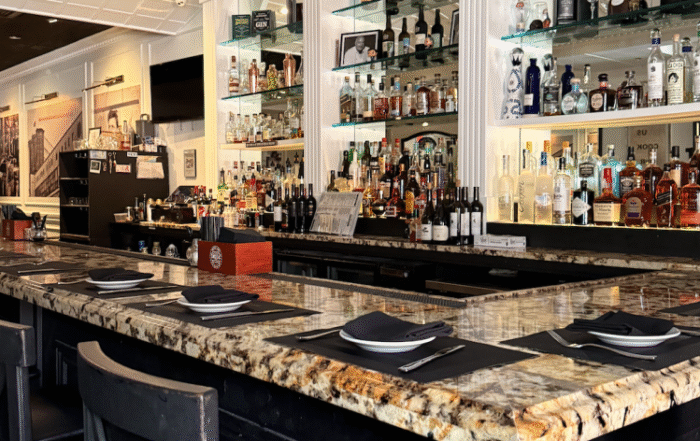 Bar area of Tin Fish in Boca Raton