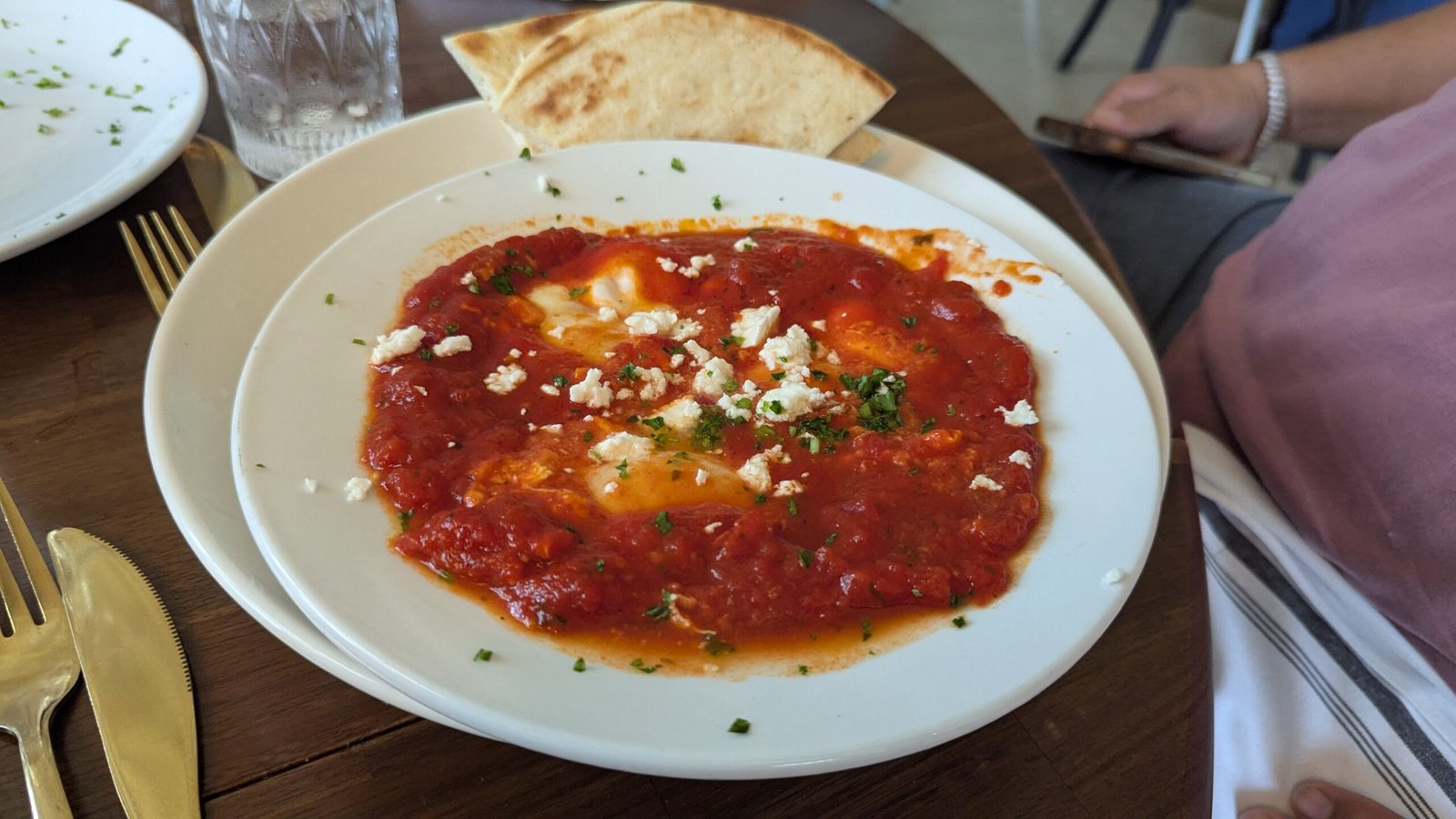 Poached Eggs in a tomato Sauce