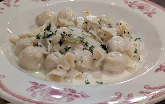 Pear and Cheese Pasta pockets