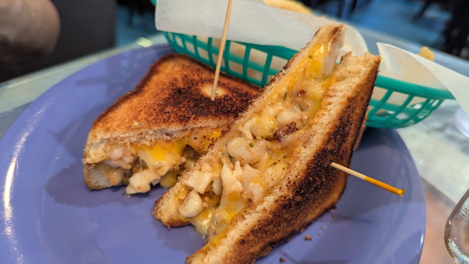 Shrimp and Lobster Grilled Cheese