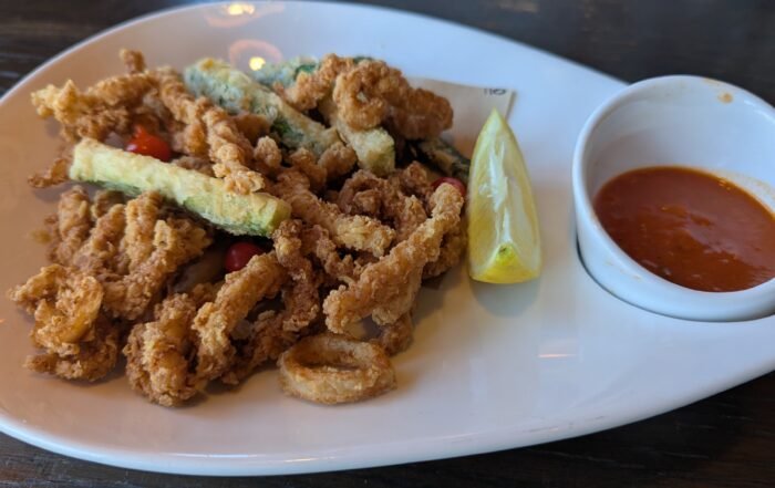 Fried Calamari and zuccini