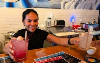 Host Serving 2 drinks