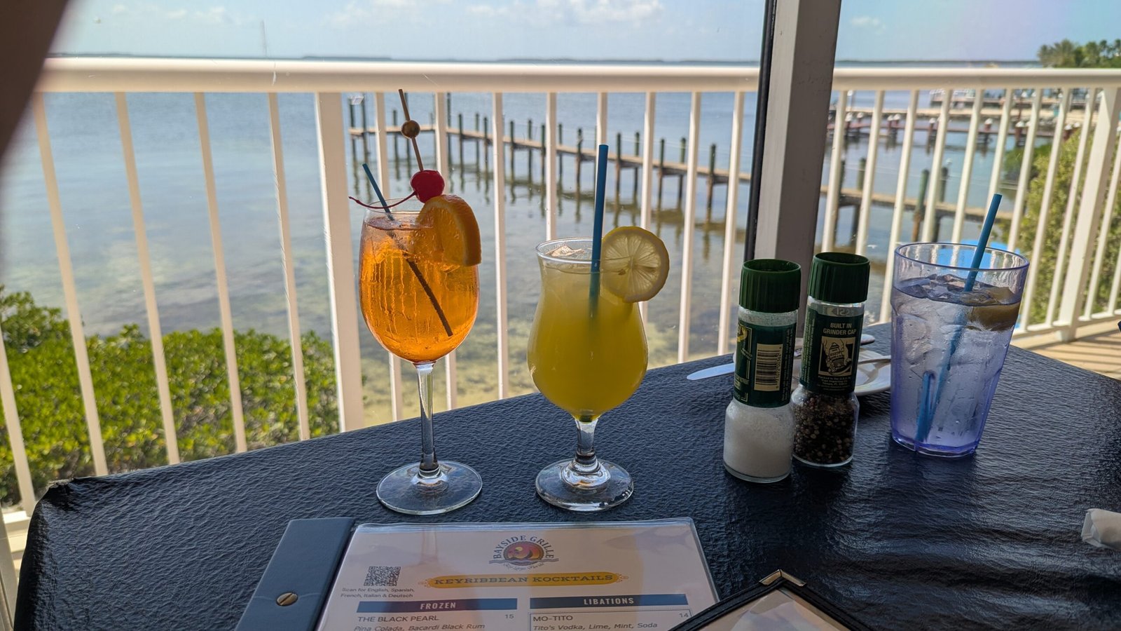 Drinks with a view of the bay