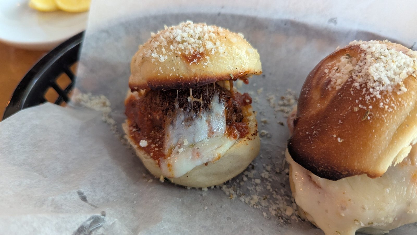 Meatball Slider on Garlic Knot